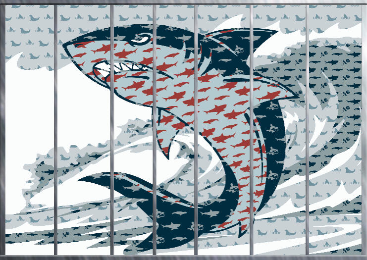 Discovery Shark Week - HQ Atrium Windows